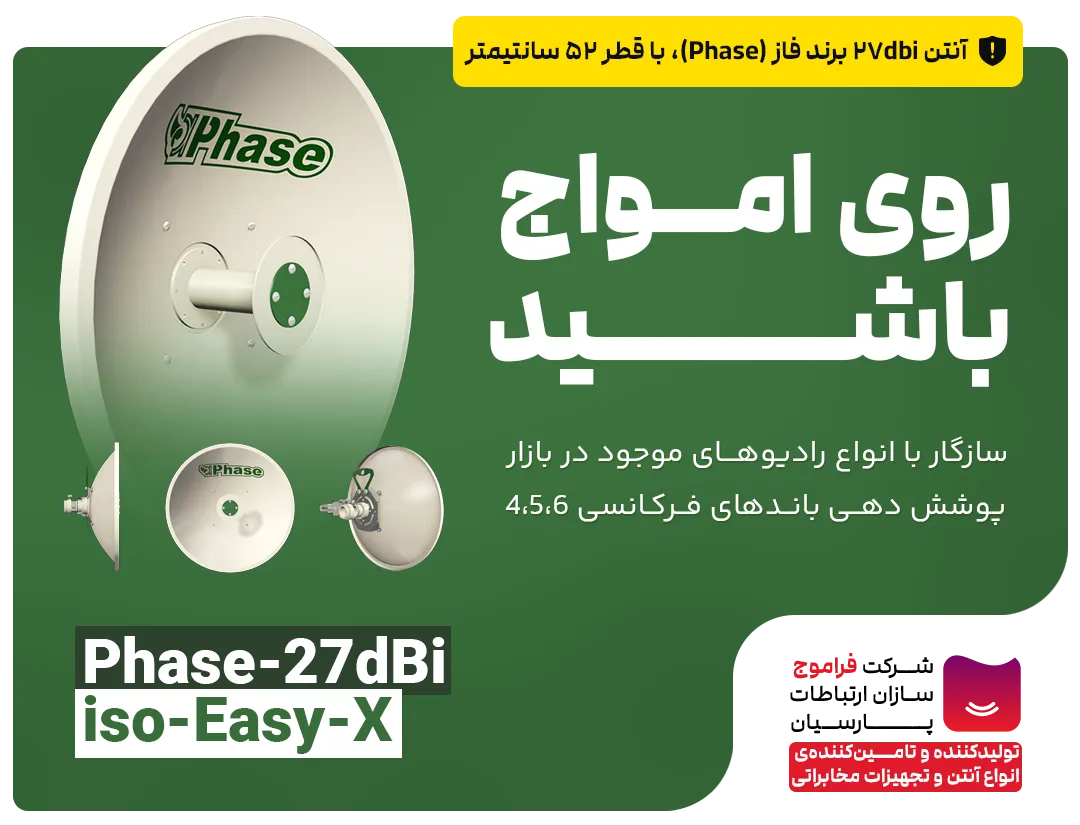 آنتن  Phase-۲۷dBi-iso-Easy-X